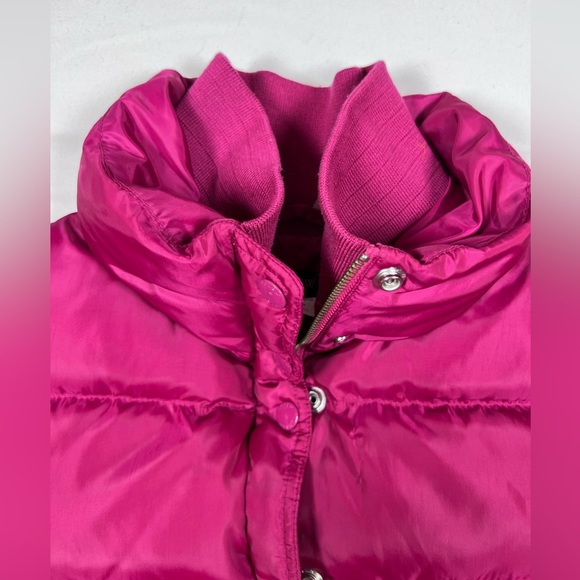 J.CREW Women's Fuchsia Down Puffer Vest w/adjustable waist string Size Small - Picture 3 of 7